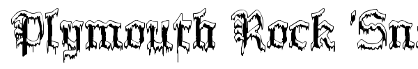 Plymouth Rock 'SnowDusted' font preview